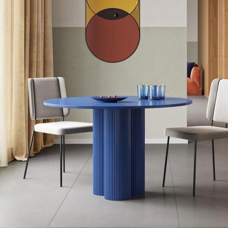 Vogue Round Dining Table-Weilai Concept-Blue-⌀80cm-Weilai Concept