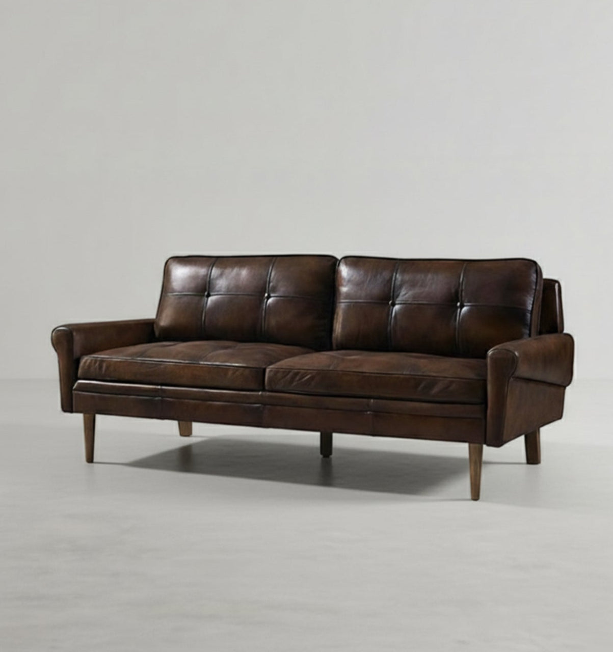 Hemenway Two Seater Sofa, Full Grain Leather