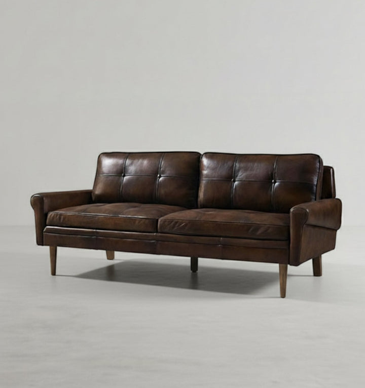 Hemenway Two Seater Sofa, Full Grain Leather-Weilai Concept