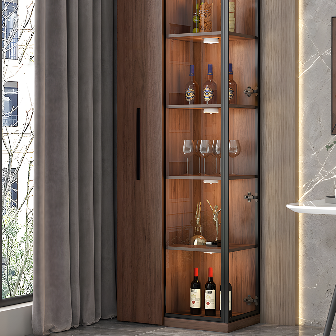 Wavecrest Cocktail Cabinet, Bar With Doors, Wood-Weilai Concept-Weilai Concept