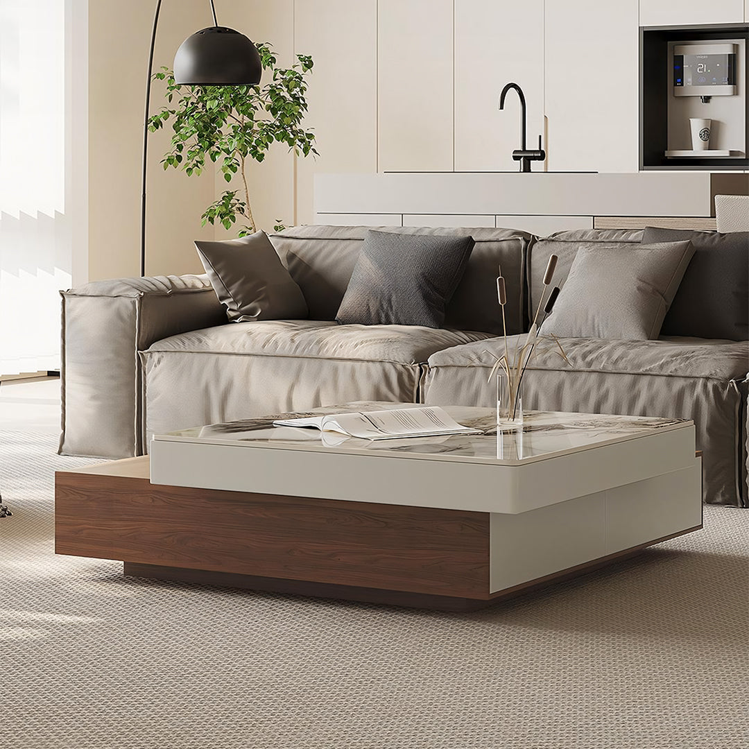 Grimaldi Extendable Coffee Table, Square Coffee Table