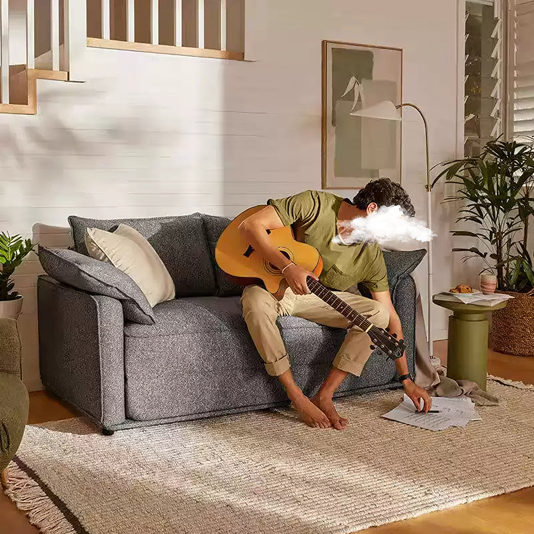 Barghouti Single Seater, Two Seater Sofa Bed, Linen