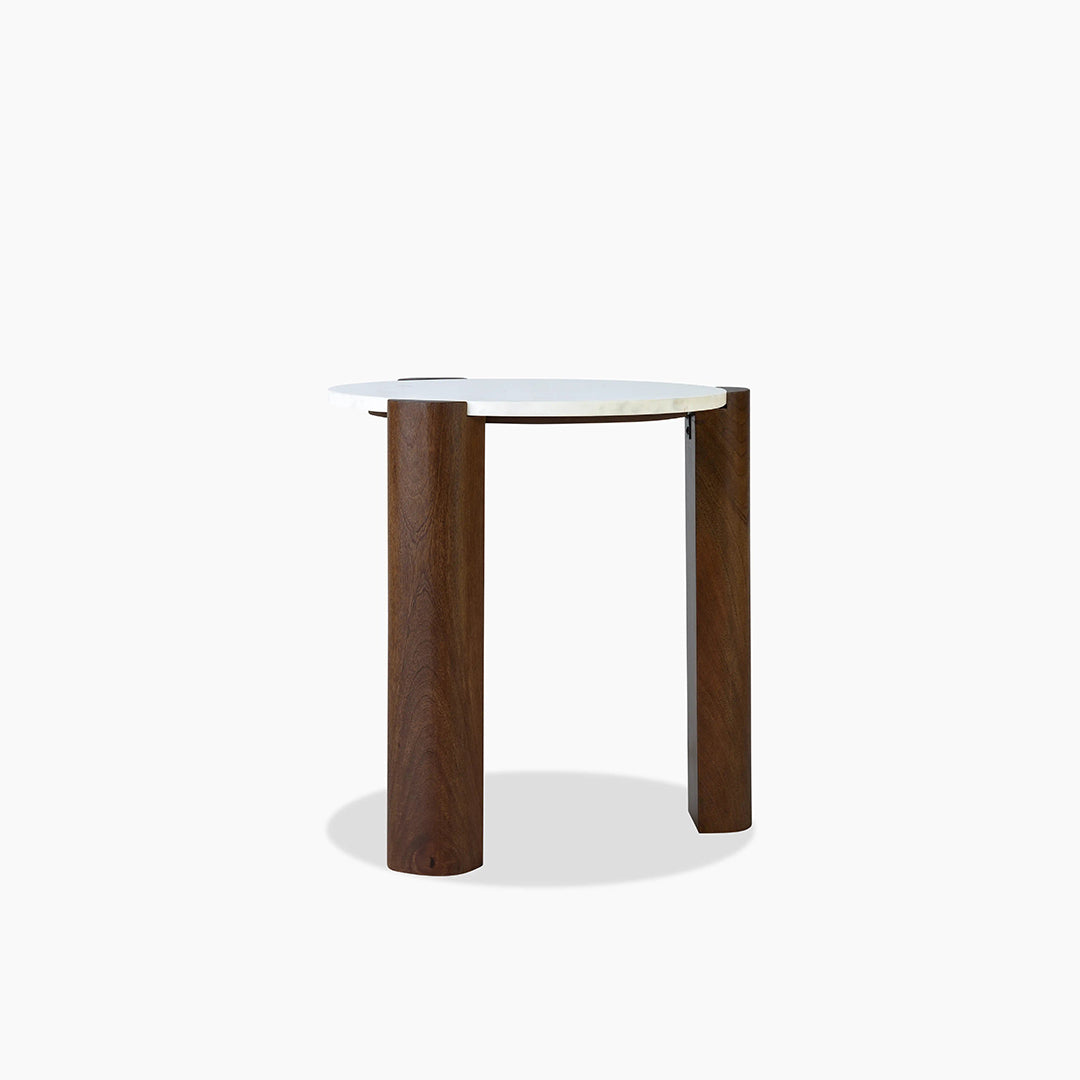 Bauman Round Side Table, Marble