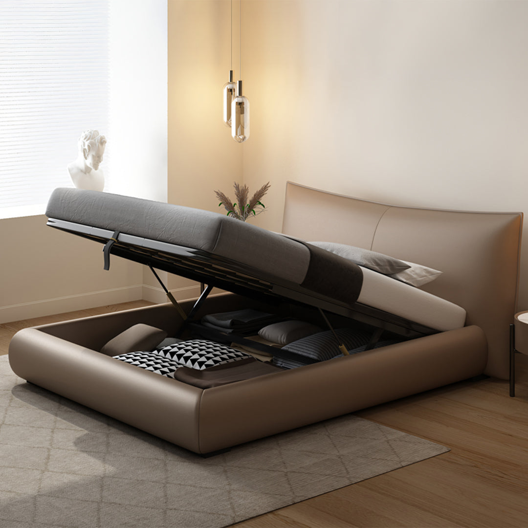 Kai King Size Bed With Storage, Super King Size With Storage, Real Leather-Weilai Concept-Weilai Concept