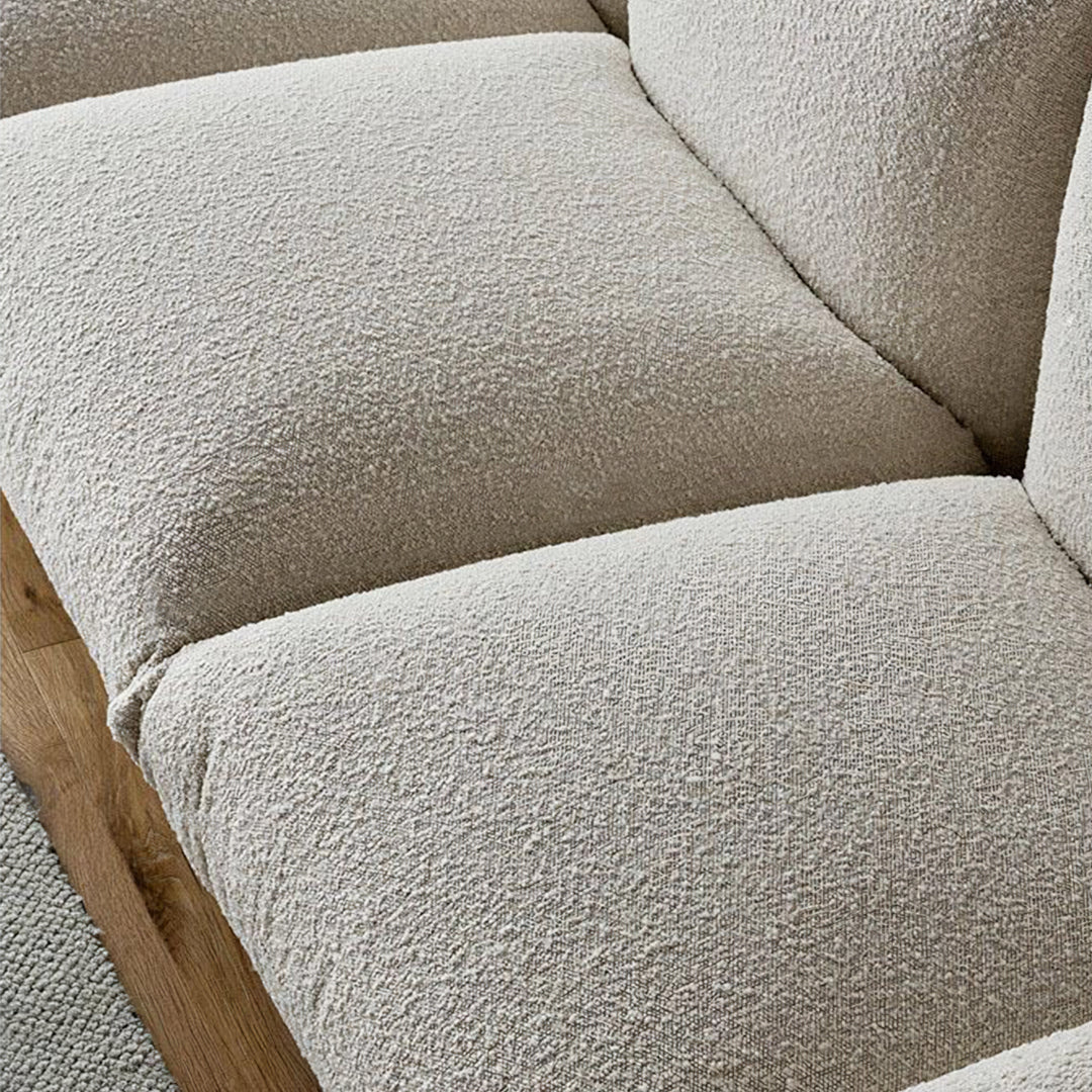 Isabella Two Seater, Three Seater Sofa, Boucle Or Velvet, White-Weilai Concept-Weilai Concept