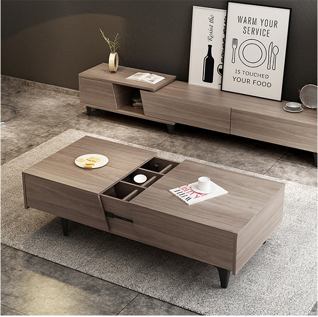 Unités multimédia Noric, meuble TV extensible, table basse, armoire latérale 