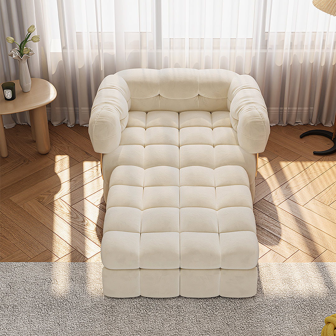 Rojas Single Sofa Bed, Armchair Sofa Bed, Cream