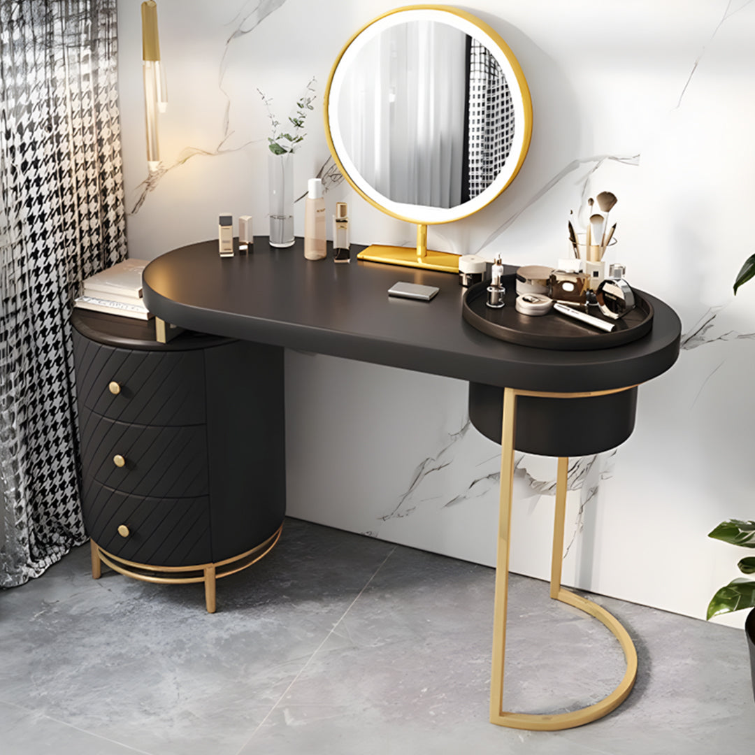Tandy Dressing Table With LED Mirror, White, Makeup Vanity dressing ...
