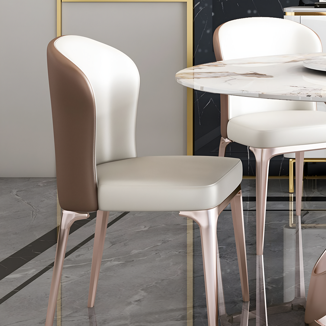 Androme Round Dining Table & Chairs, With Rotatable Tray-Weilai Concept-Weilai Concept