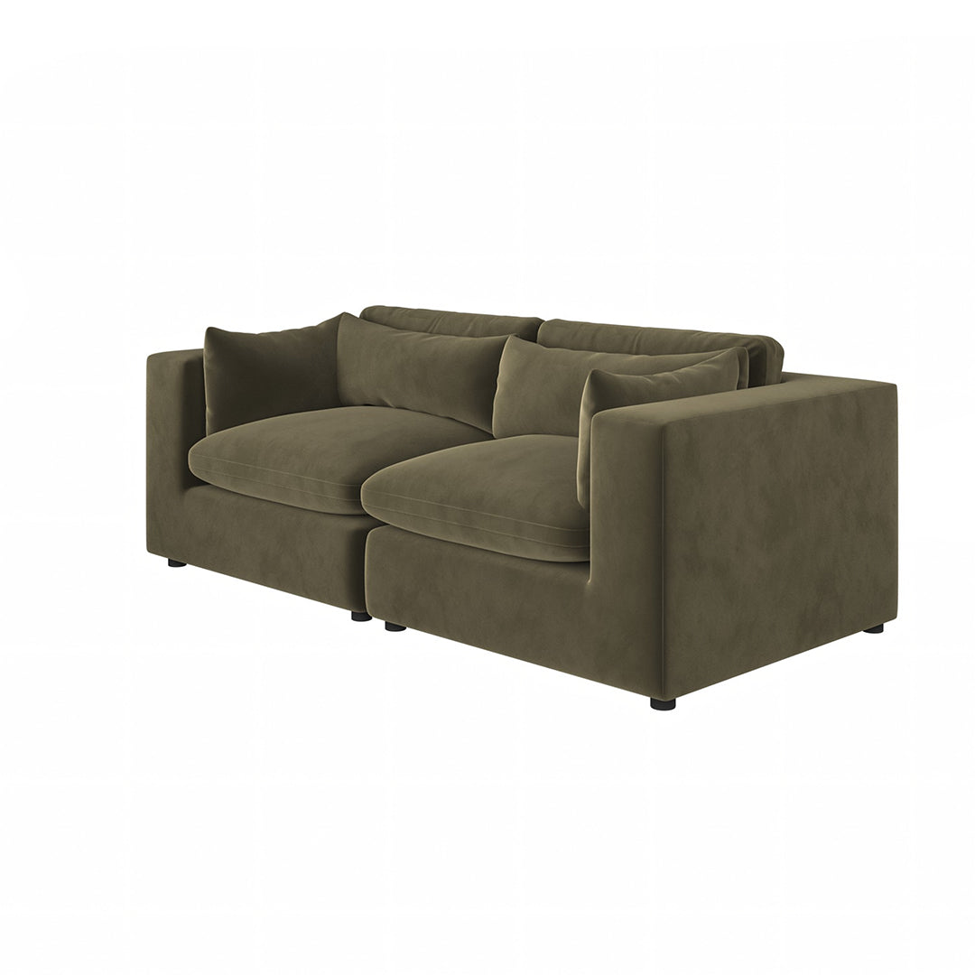 Makhmudov Loveseat Sofa, Two Seater Sofa, Velvet