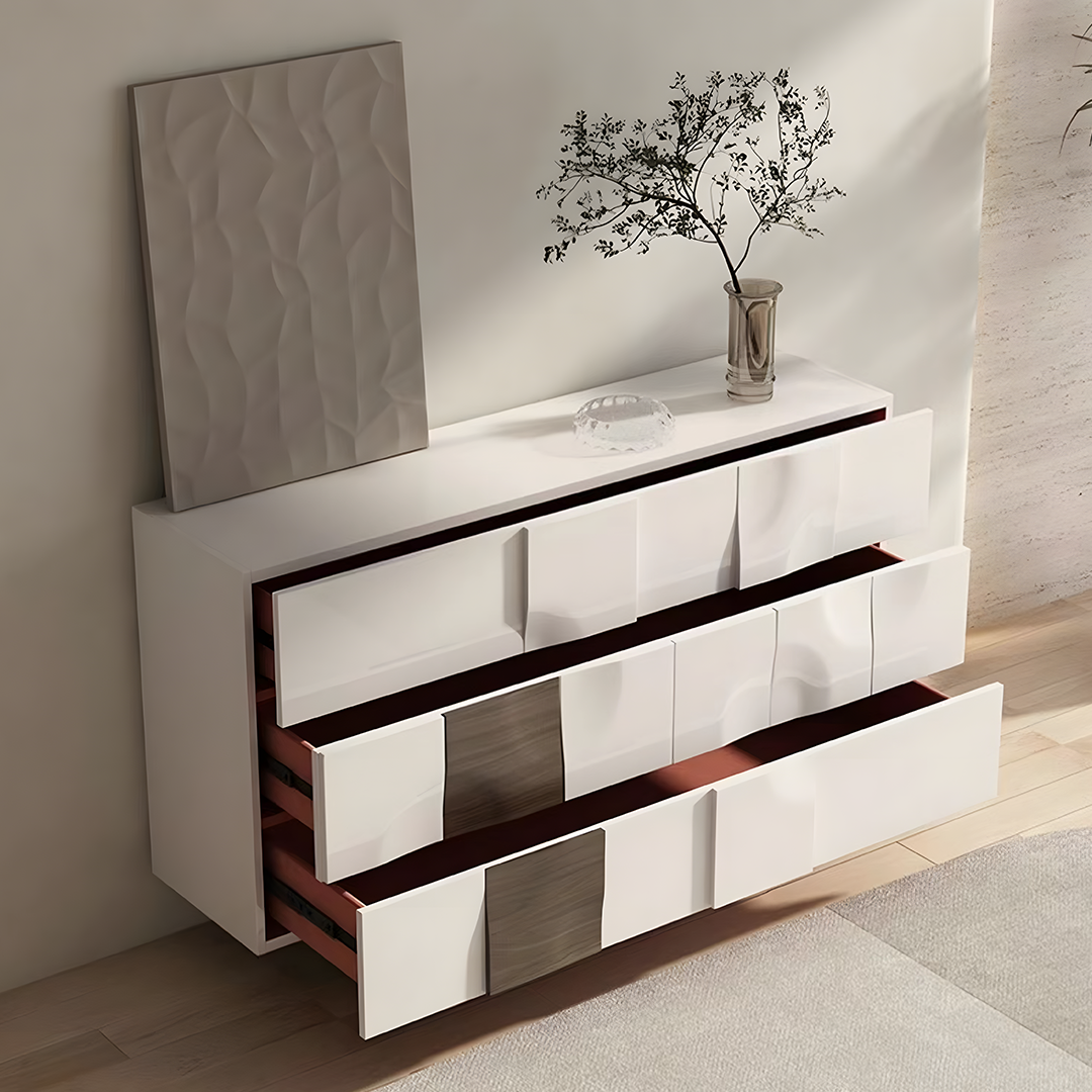 Elena Wooden Sideboard, Solid Wood, White Or Black-Weilai Concept-Weilai Concept