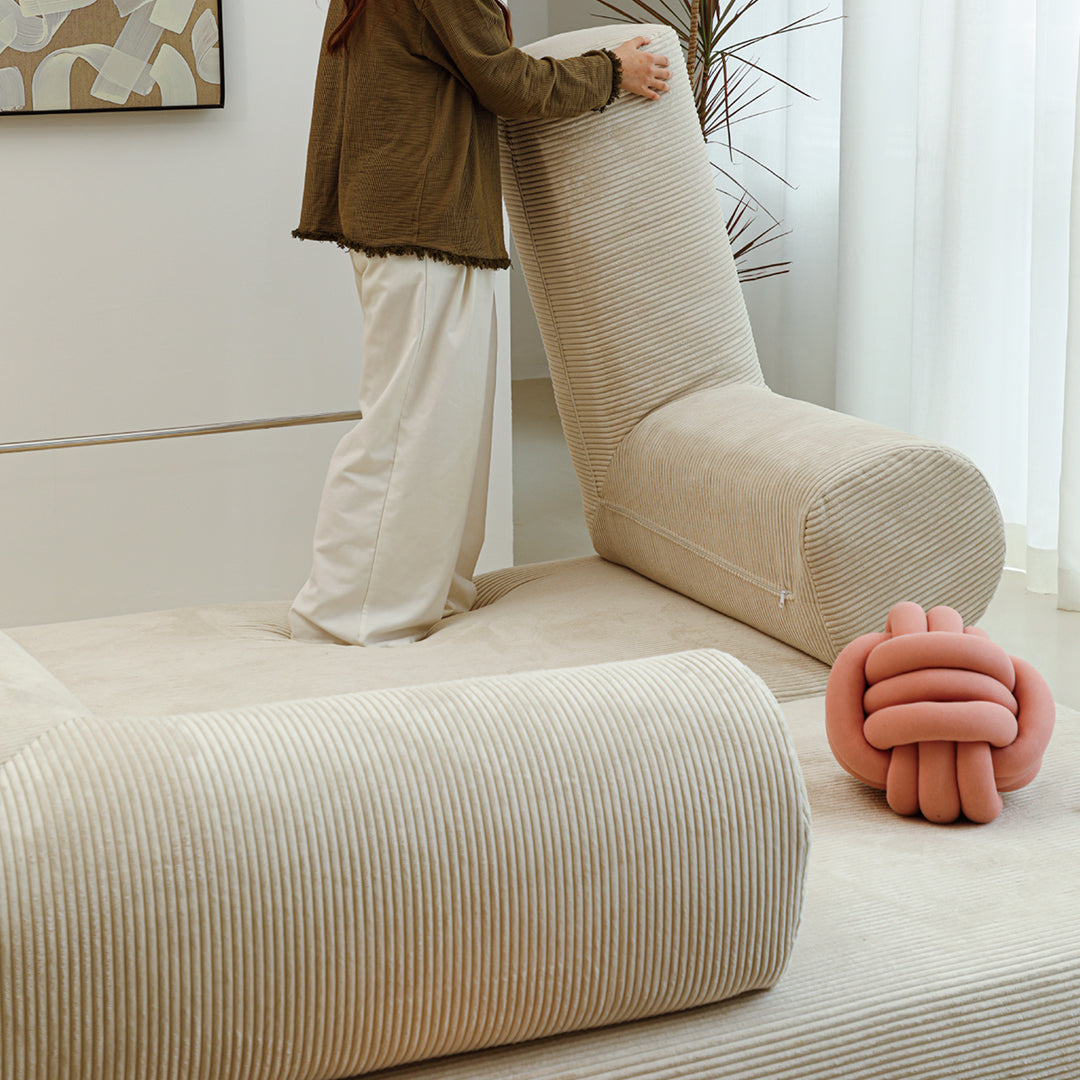 Bacardi Foldable Lazy Sofa Bed For Lounging, Corduroy