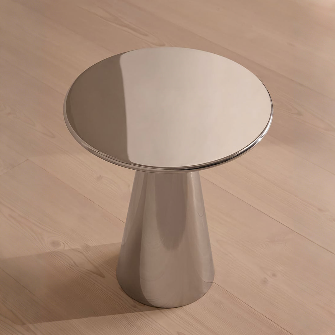 Abarca Side Table, Stainless Steel