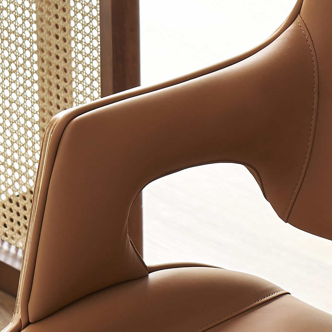 Drake Office Chair, Tan Leather, Reclining & Swivel-Weilai Concept-Weilai Concept