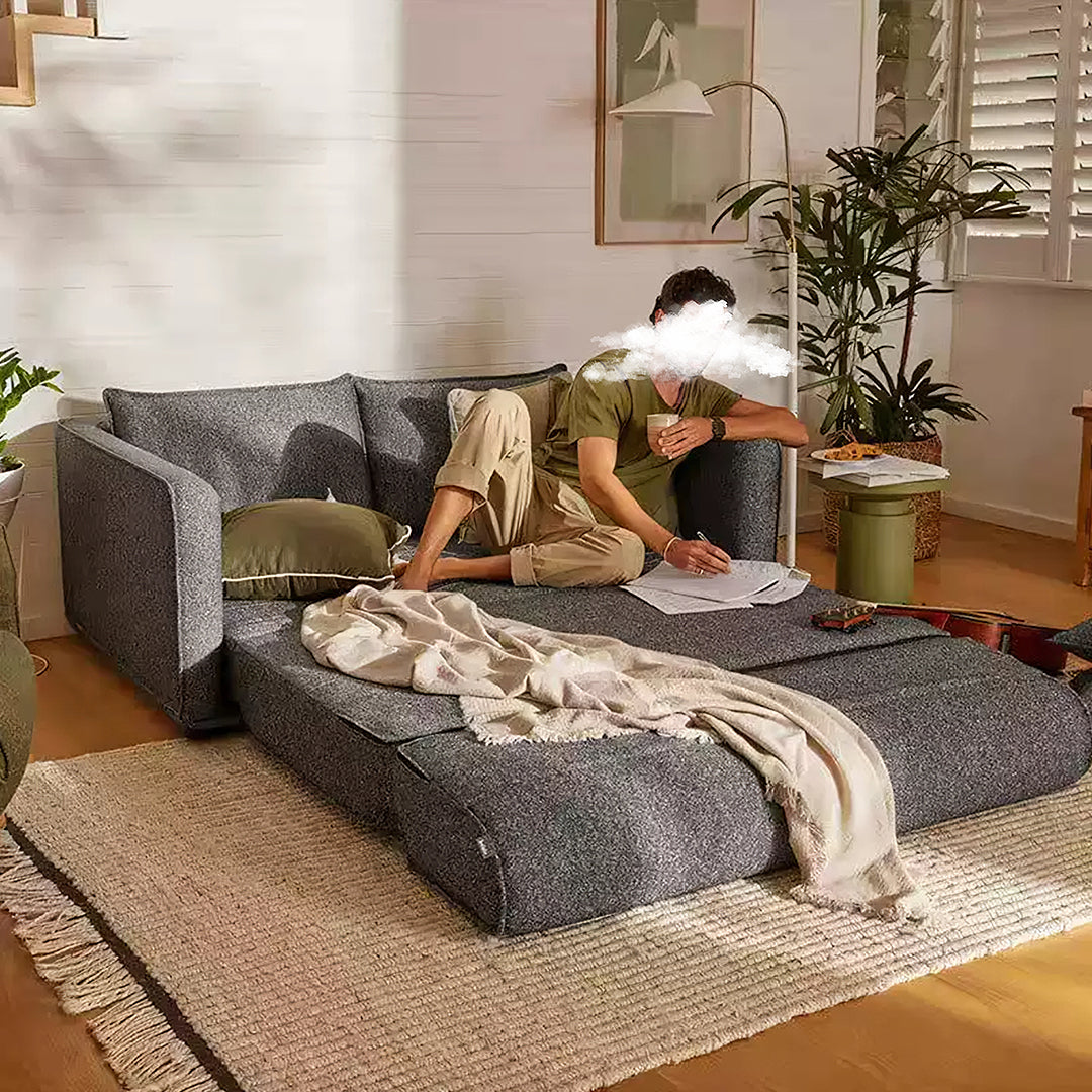 Barghouti Single Seater, Two Seater Sofa Bed, Linen