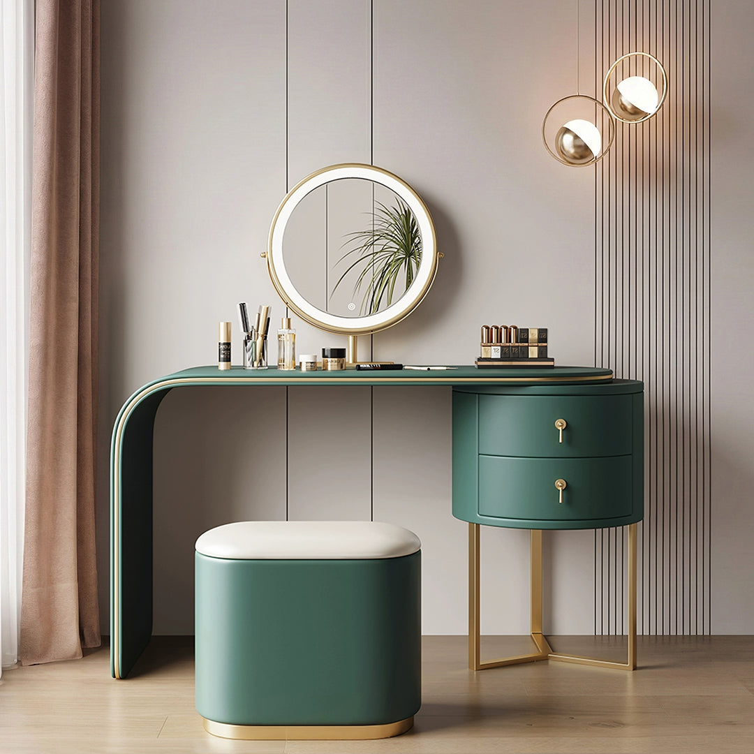 Coiffeuse Noorali avec miroir, plus de couleurs disponibles 