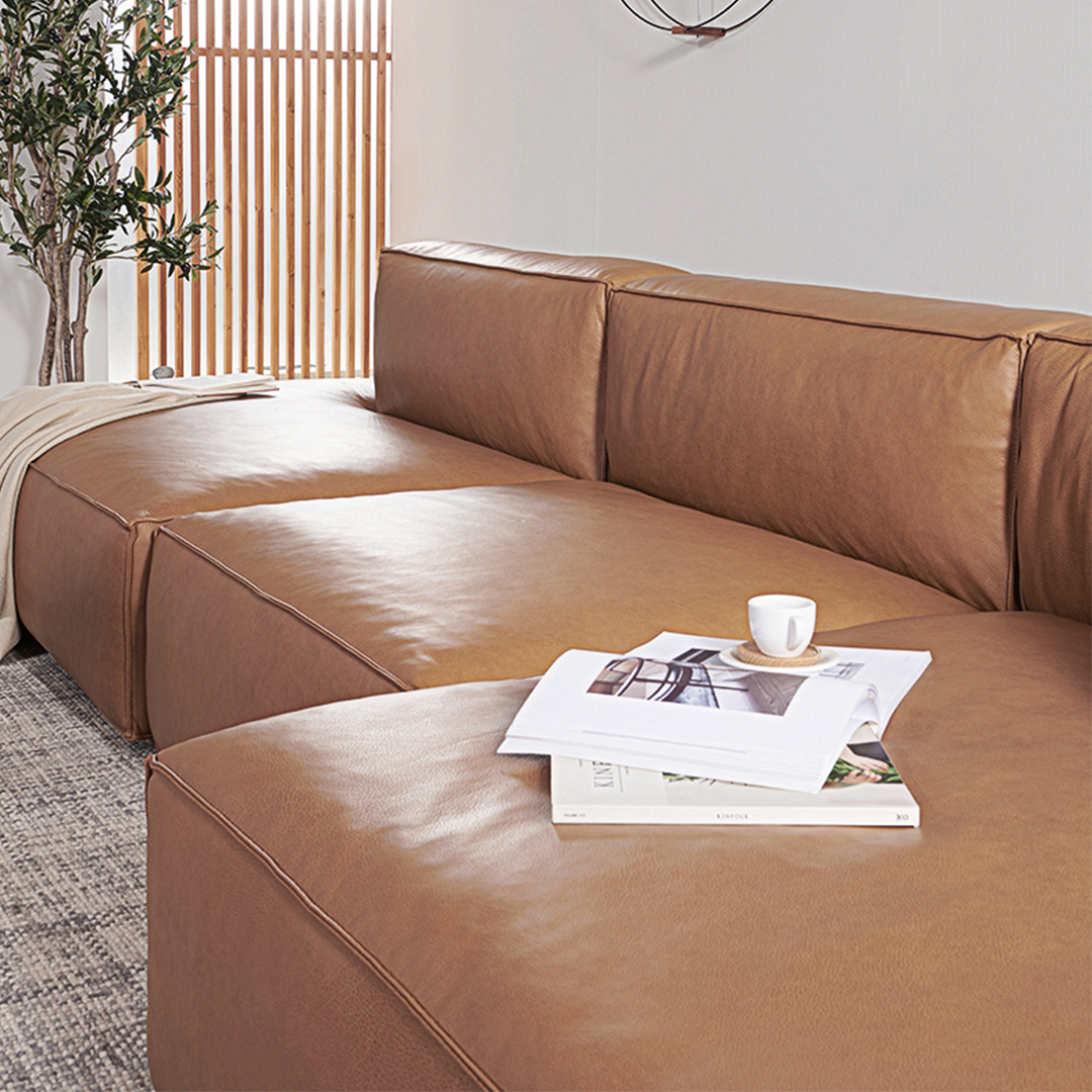 Lucian Two Seater modular Sofa, Real Leather