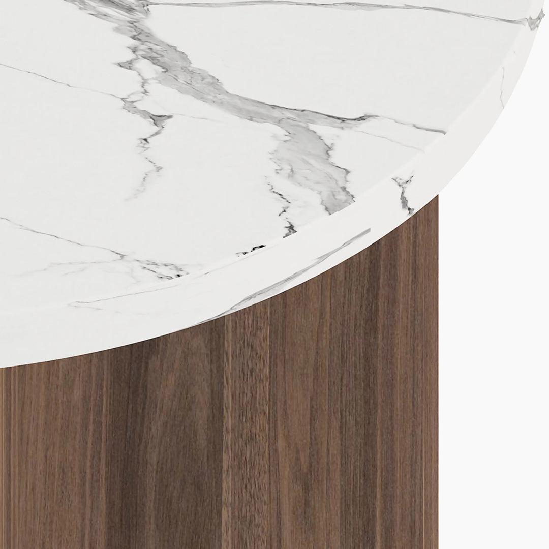 Caravaggio Round Side Table, Marble