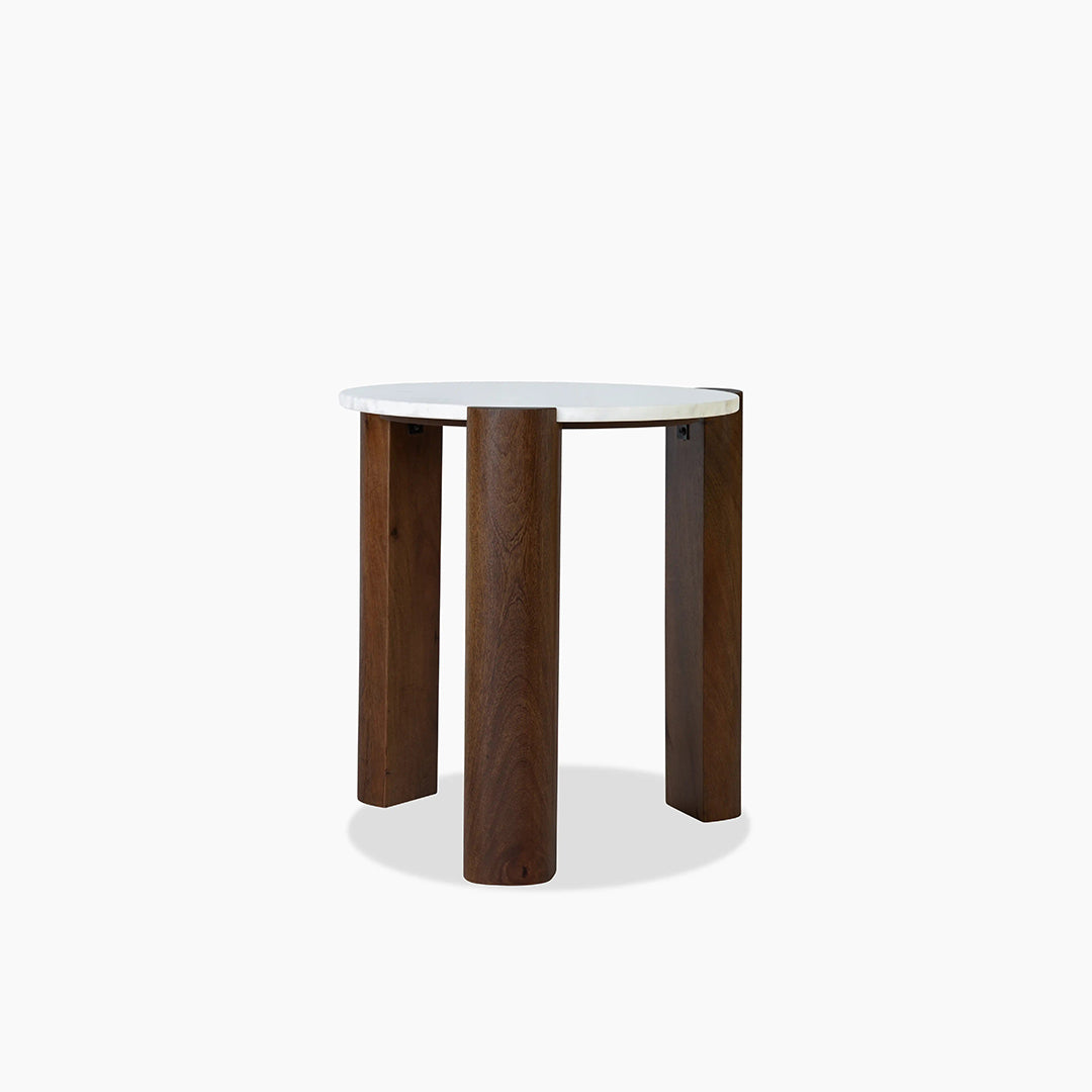 Bauman Round Side Table, Marble