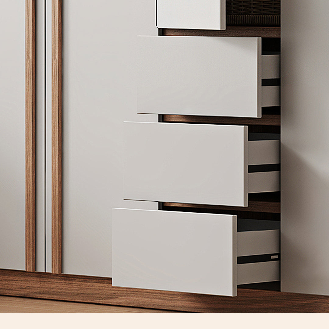 Nascimento Corner Wardrobe, Tall Wardrobe, L Shape Wardrobe With Dressing Table-Weilai Concept-Weilai Concept