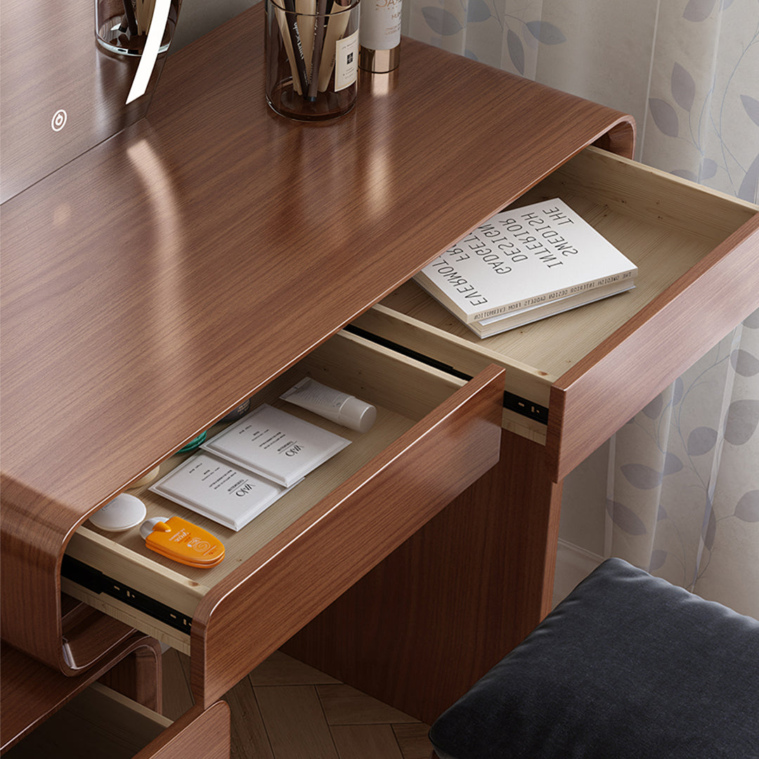 Parker Dressing Table, Wood, Oak & Walnut-Weilai Concept-Weilai Concept