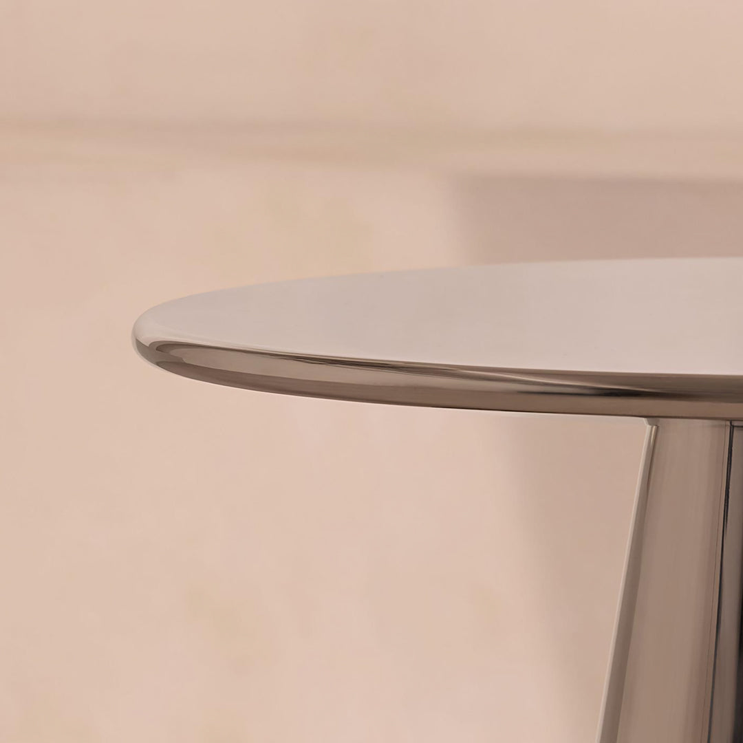 Abarca Side Table, Stainless Steel