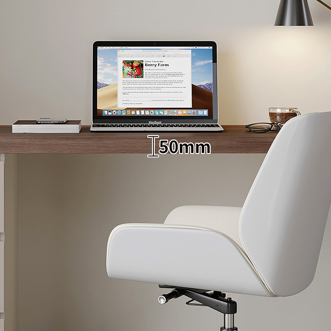 Jamal Office Desk With Storage & Office Chair, Solid Wood-Weilai Concept-Weilai Concept