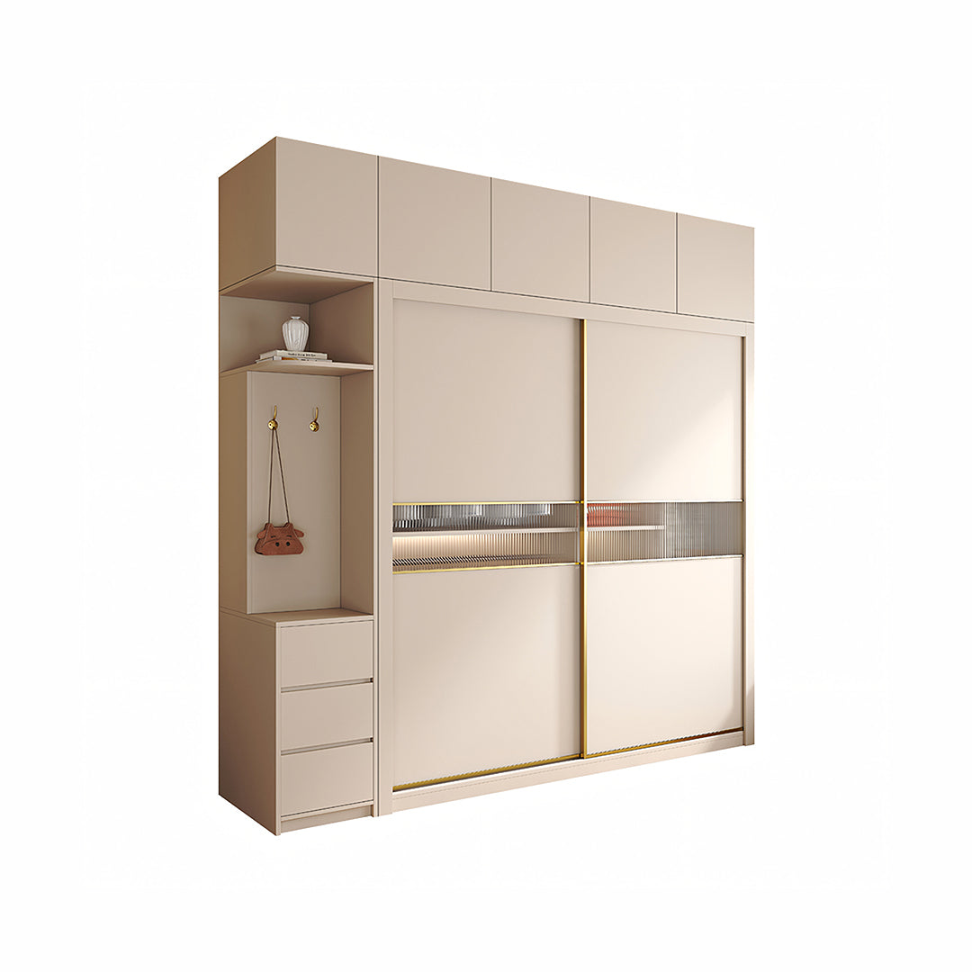 Jansen Sliding Door Wardrobe, Cream