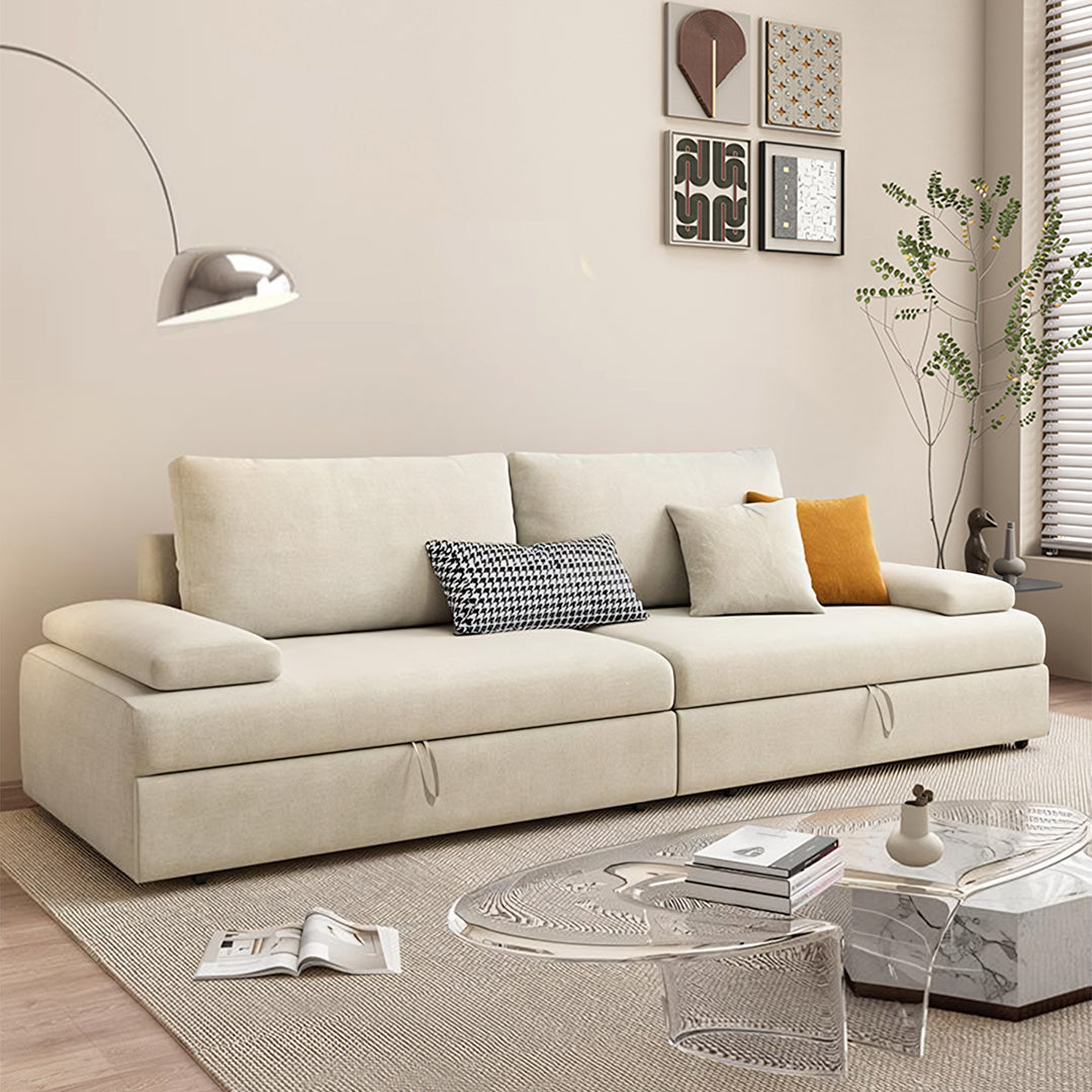 Molly Three Seater Sofa Bed, More Colours-Weilai Concept-Beige-185cm-Weilai Concept