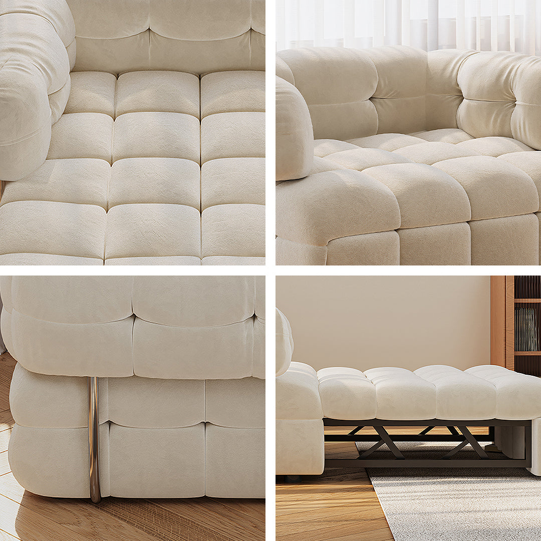 Rojas Single Sofa Bed, Armchair Sofa Bed, Cream