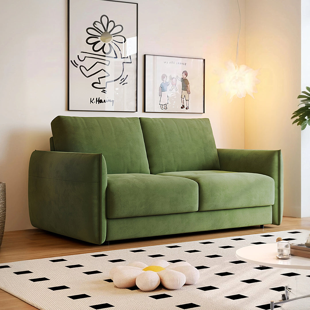 Kaur Two Seater Sofa Bed, Pull Out Sleeper Sofa Bed, More Colours-Weilai Concept-Green-148cm-Weilai Concept