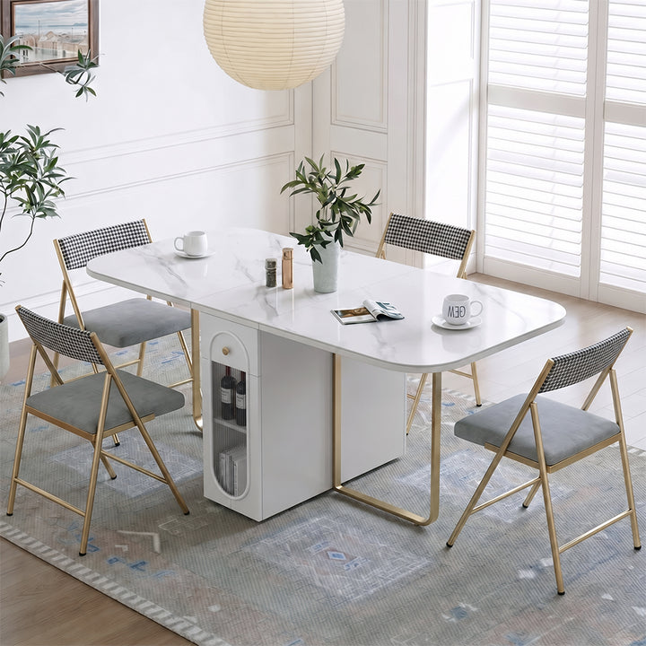 Weilai Concept Signature Folding Dining Table, White, Oval