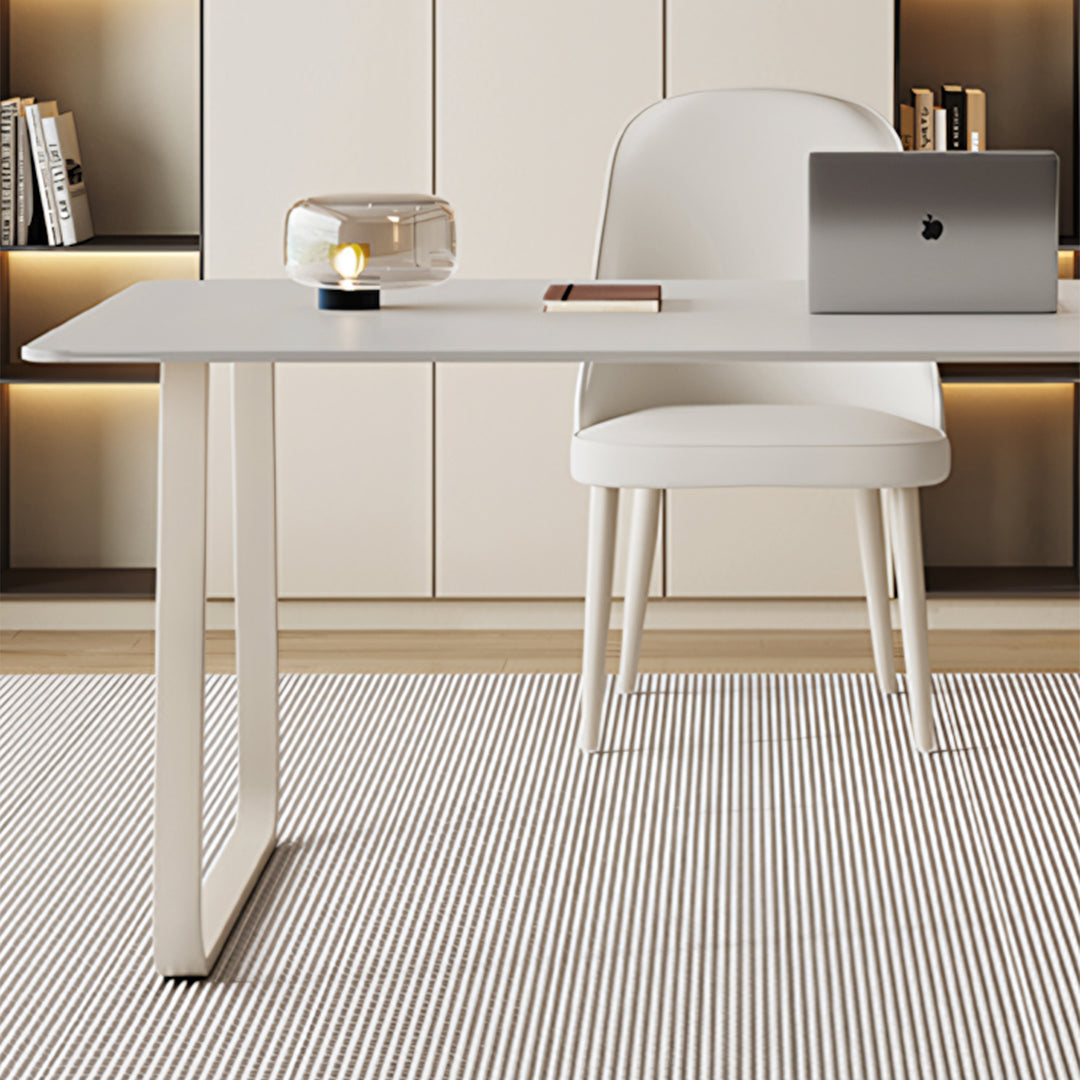 Kwame Office Desk With Office Chair, White-Weilai Concept-Weilai Concept