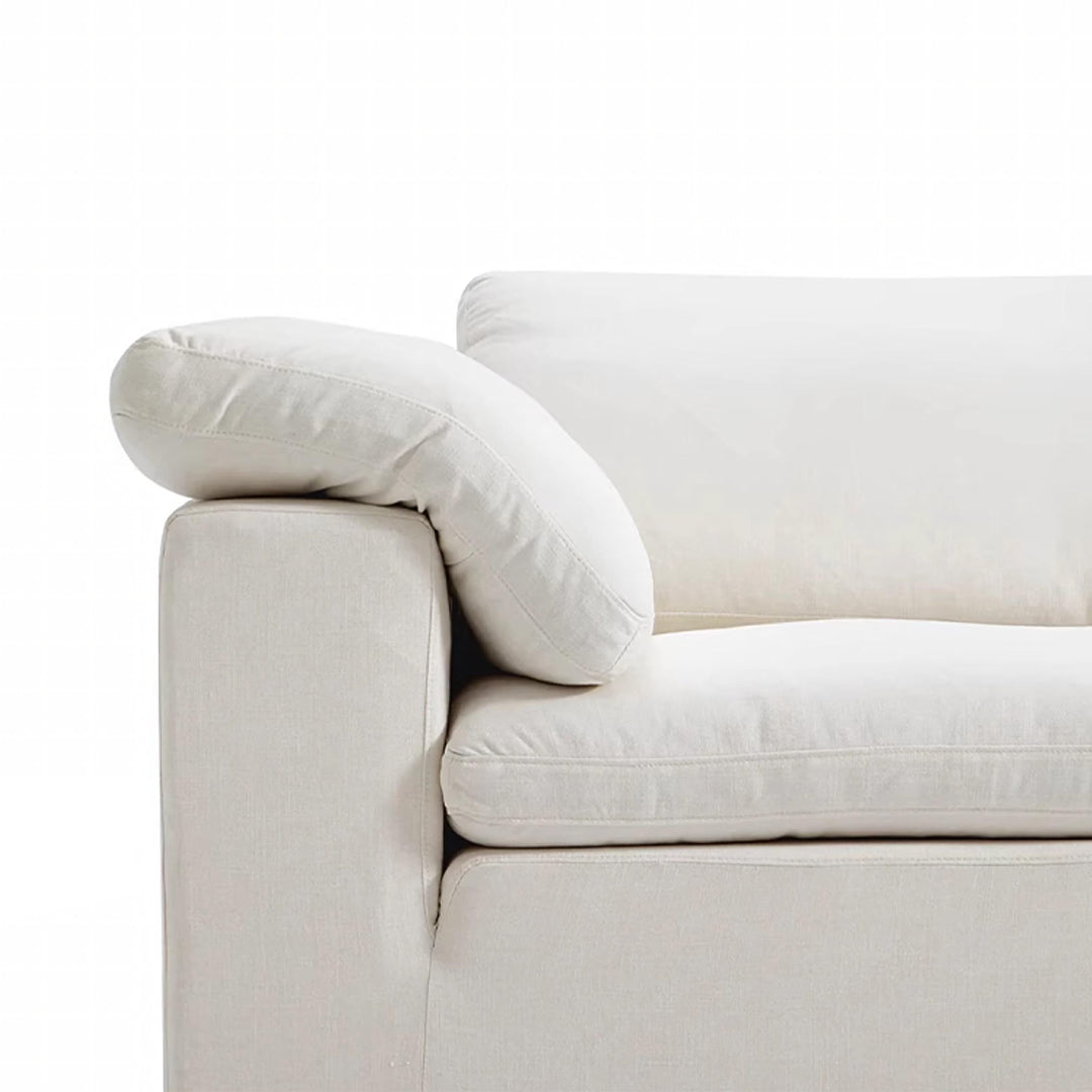 Farid Two Seater, Three Seater Sofa, Modular Sofa, White Linen