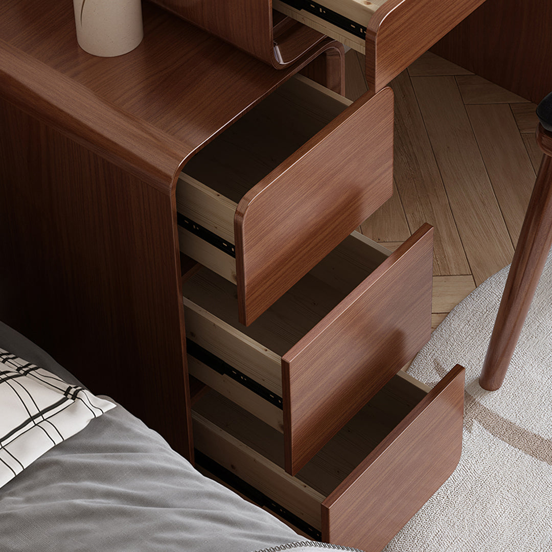 Parker Dressing Table, Wood, Oak & Walnut-Weilai Concept-Weilai Concept