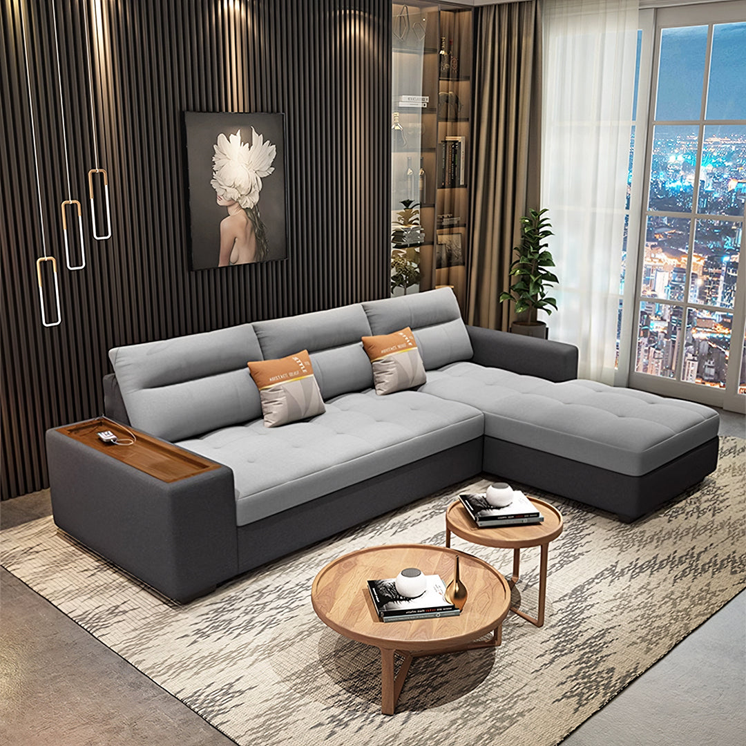 Lobo Sectional Sofa With Storage, Chaise Lounge Sofa Bed
