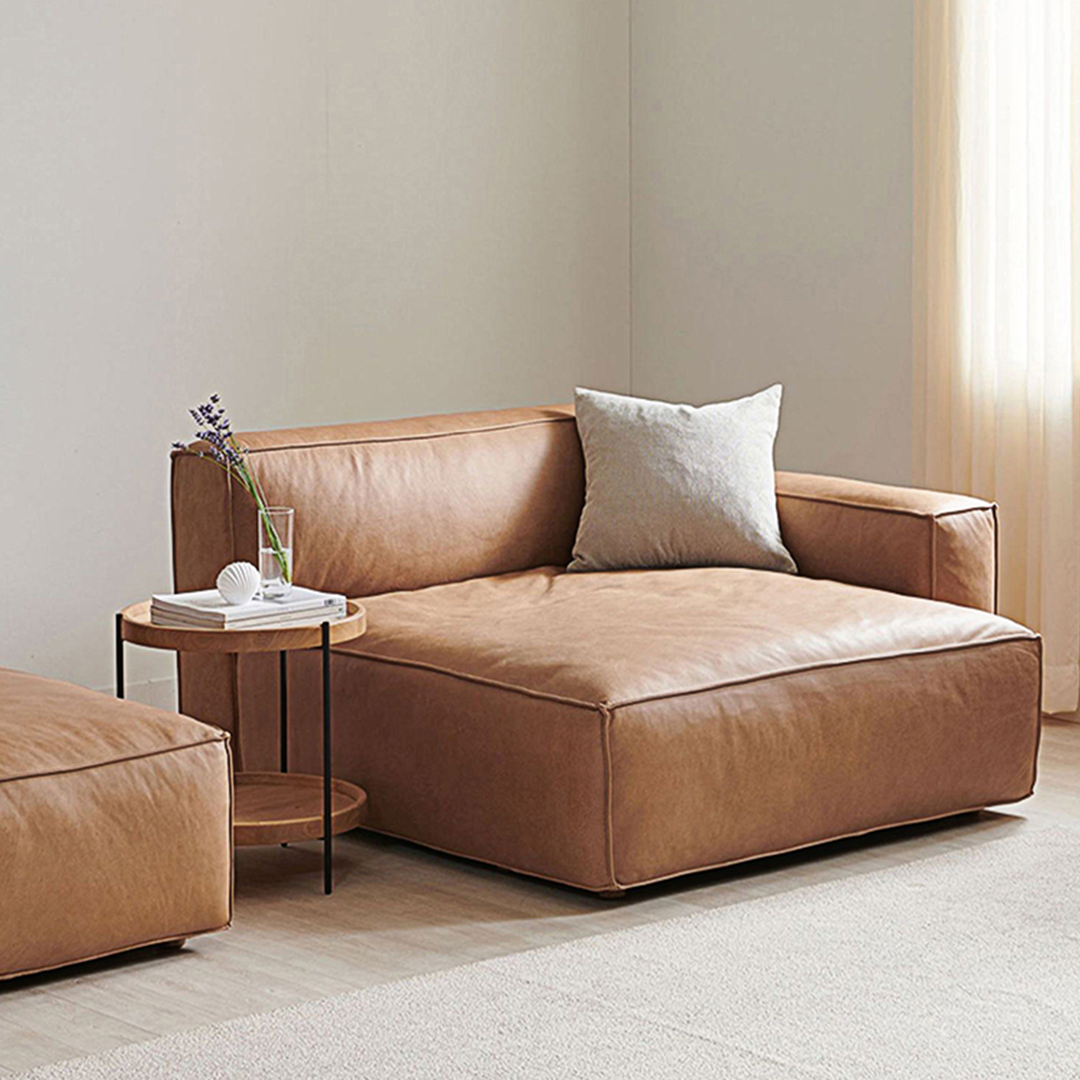 Lucian Four Seater modular Sofa, Real Leather
