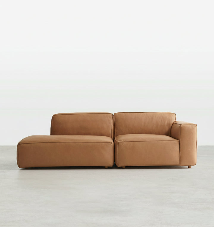 Lucian Four Seater Coner Sofa, Modular Sofa, Real Leather-Weilai Concept