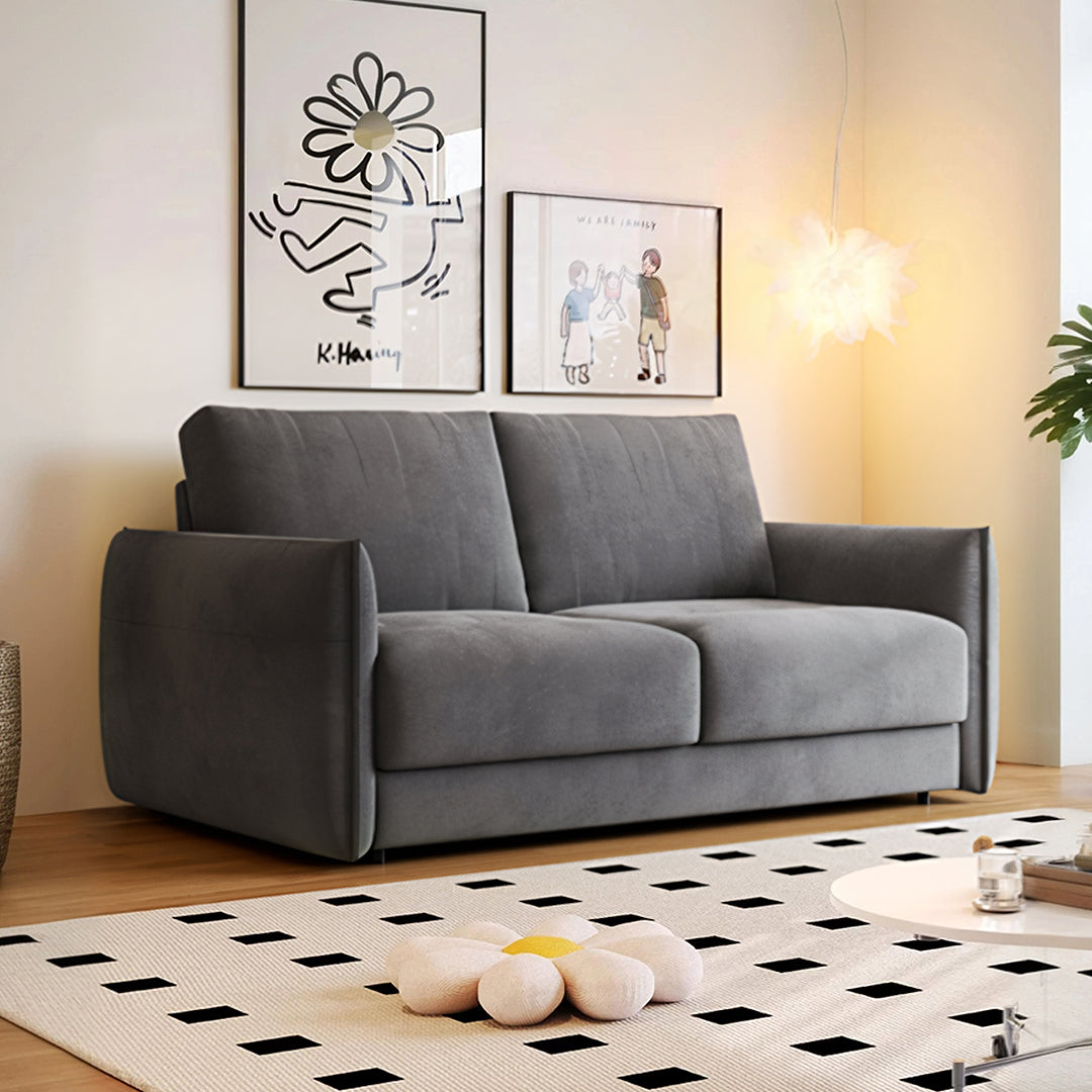 Kaur Two Seater Sofa Bed, Pull Out Sleeper Sofa Bed, More Colours-Weilai Concept-Dark Grey-148cm-Weilai Concept