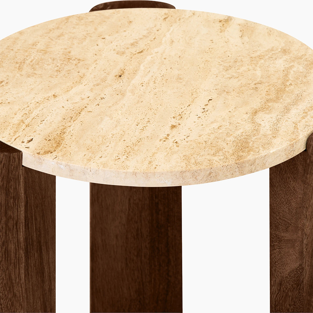 Bauman Round Side Table, Marble
