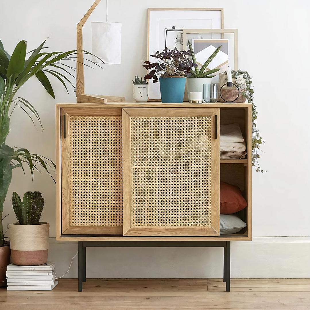 Acacia Cane Rattan Sideboard-Weilai Concept-Weilai Concept