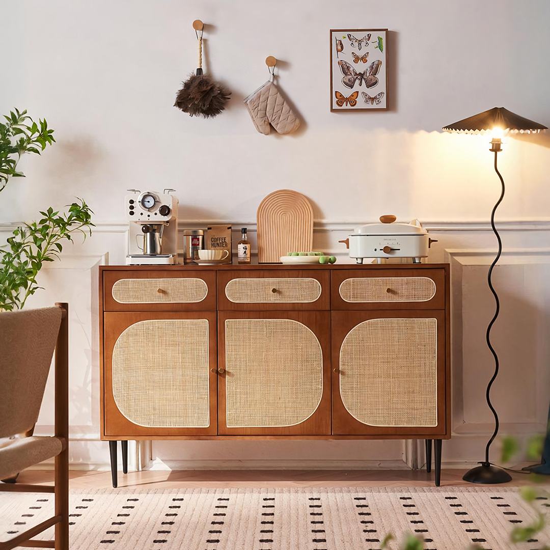 Antonio Long Sideboard, Solid Wood-Weilai Concept-Weilai Concept