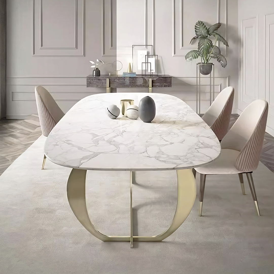 Arpen Dining Table, Marble, Dining Table Set-Weilai Concept-Weilai Concept