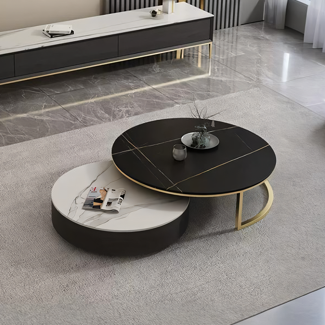 Bigbiglife Nesting Coffee Table With TV Stand, Sintered Stone-Weilai Concept-Weilai Concept