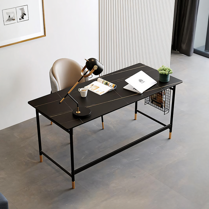 Bleeker Office Desk, Sintered Stone - large home office desk