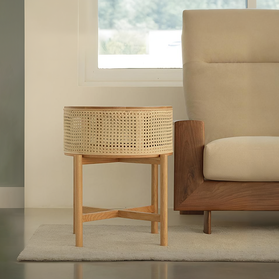 Bowden Rattan Side Table-Weilai Concept-Weilai Concept