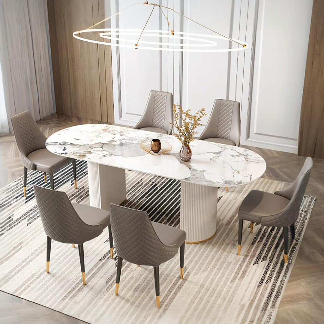 Costanza Dining Table, Sintered Stone, White-Weilai Concept-Weilai Concept