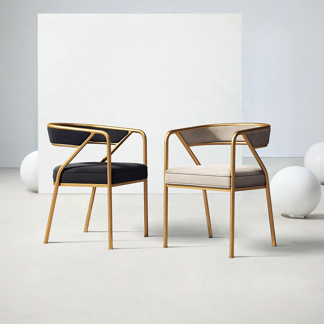 Dwight Dining Chair, Gold Frame-Weilai concept-Weilai Concept