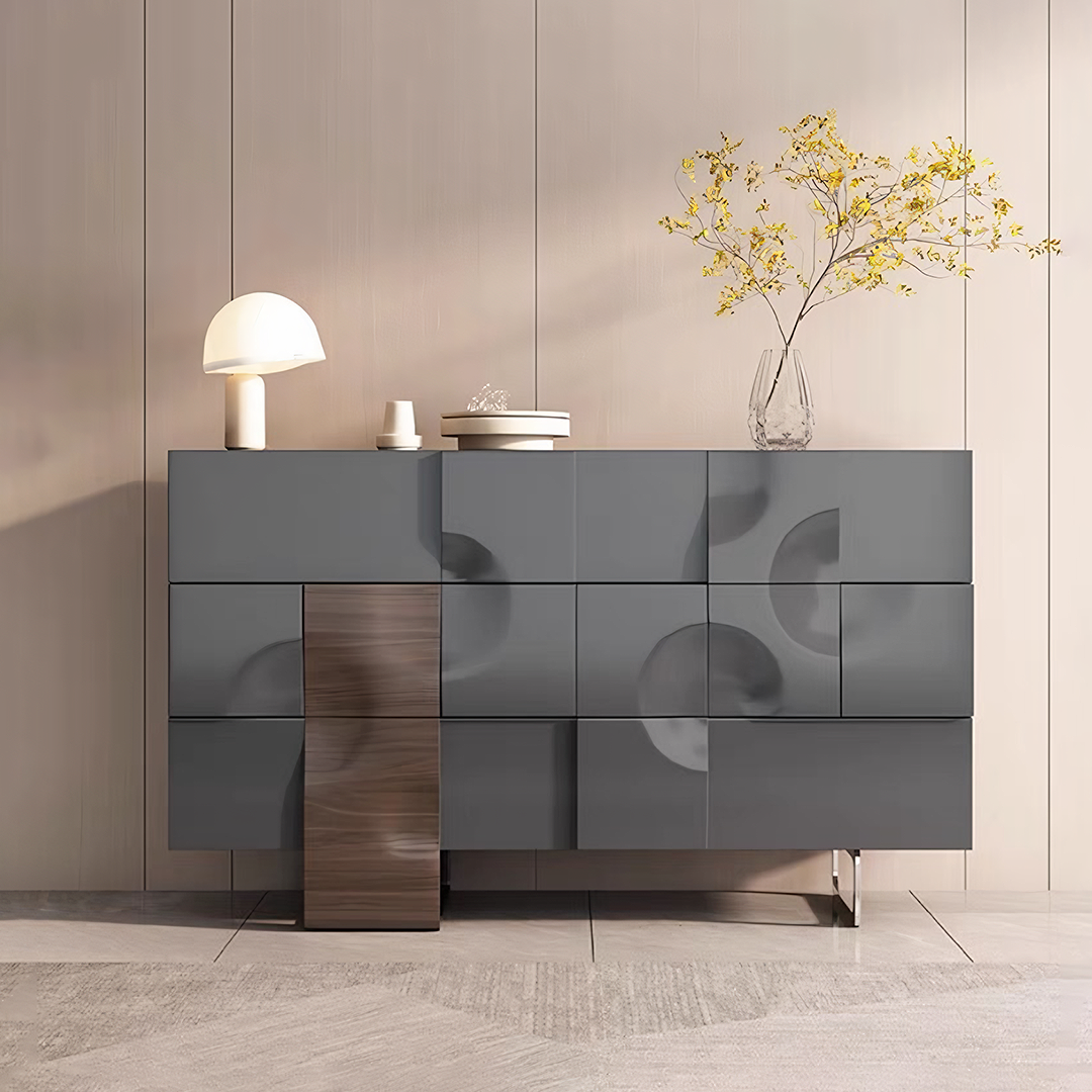 Elena Wooden Sideboard, Solid Wood, White Or Black-Weilai Concept-Weilai Concept