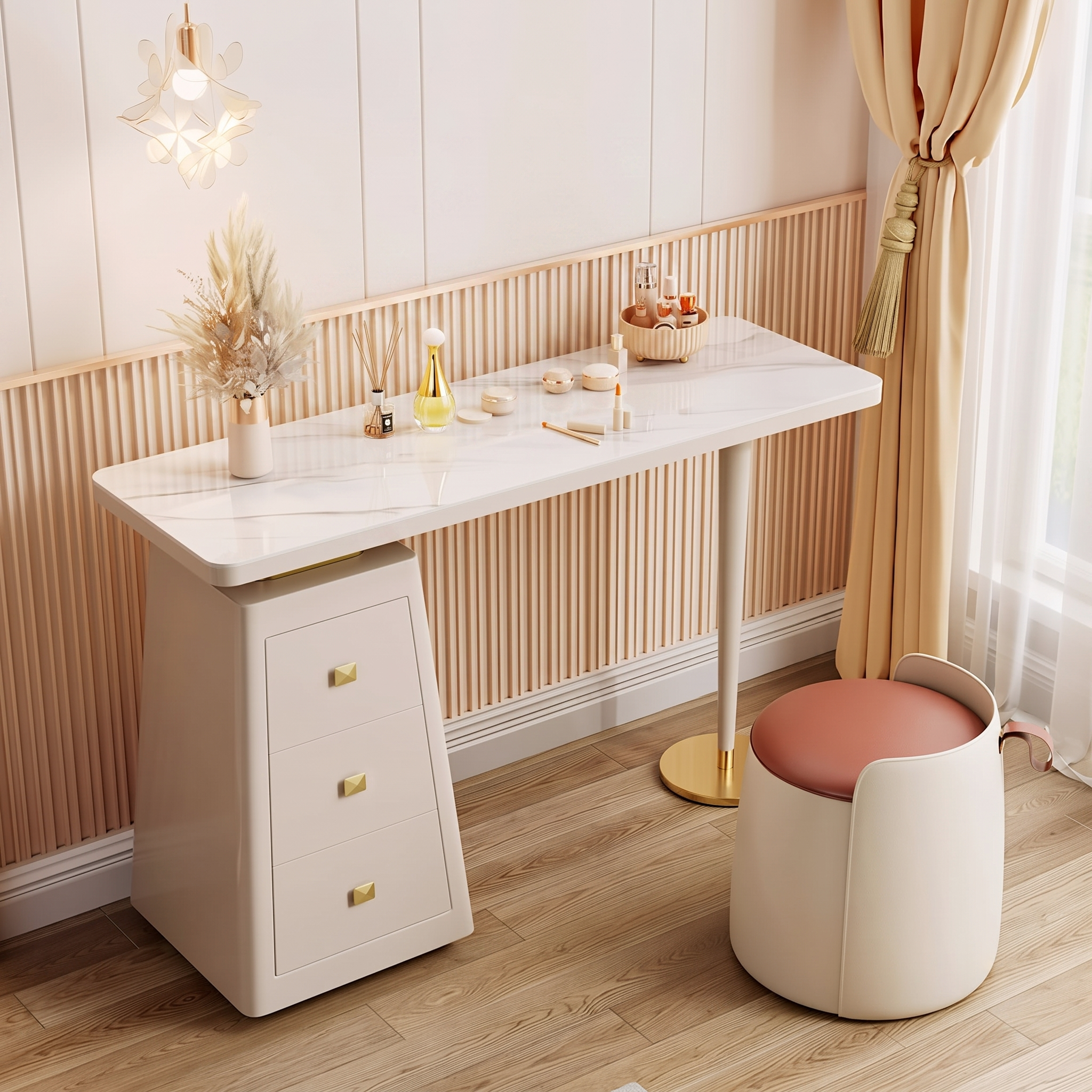 Charlotte Dressing Table With Full Length LED